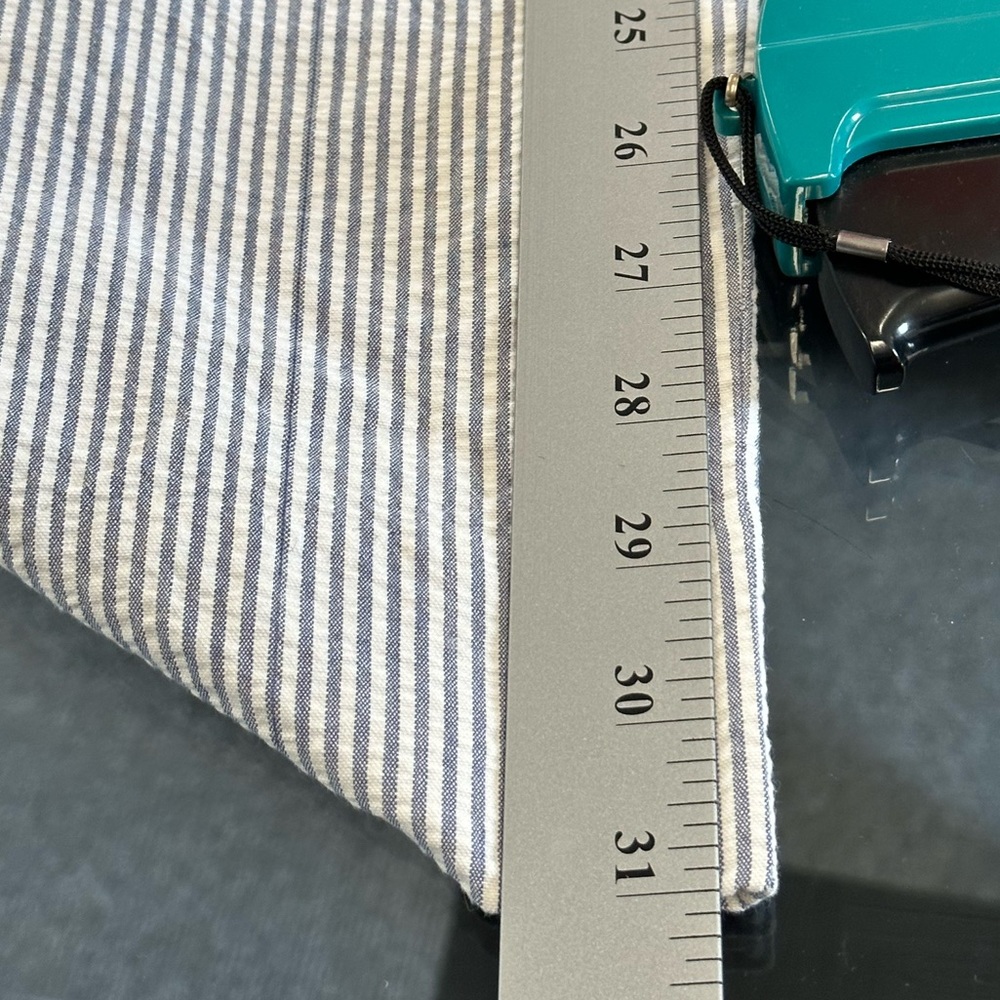 Saks Fifth Ave size 14 women's trousers pants silk/cotton pinstriped classic - Picture 7 of 9